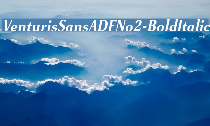 VenturisSansADFNo2-BoldItalic Font examples