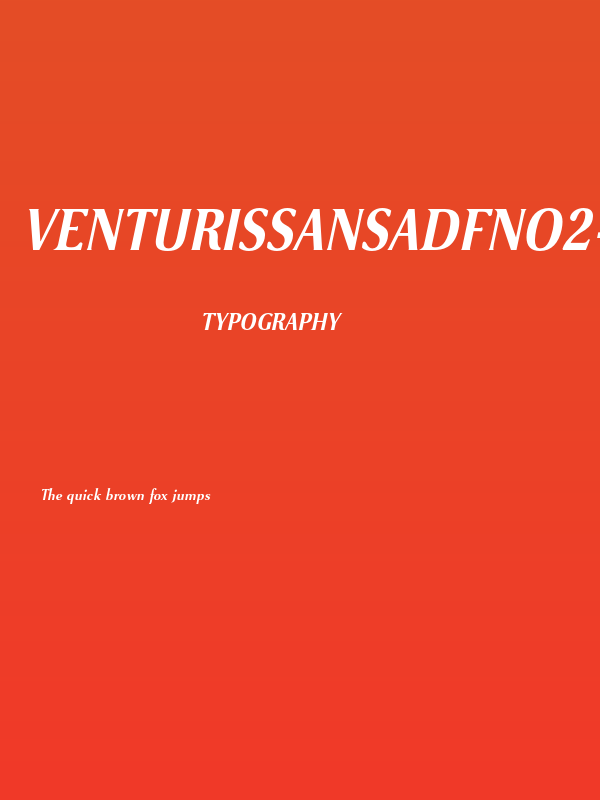 VenturisSansADFNo2-BoldItalic Poster