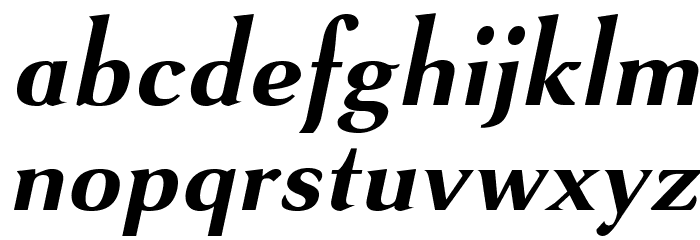 VenturisSansADFNo2-BoldItalic Font LOWERCASE