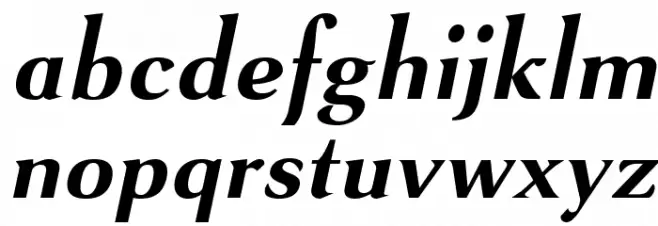 VenturisSansADFNo2-BoldItalic Font LOWERCASE
