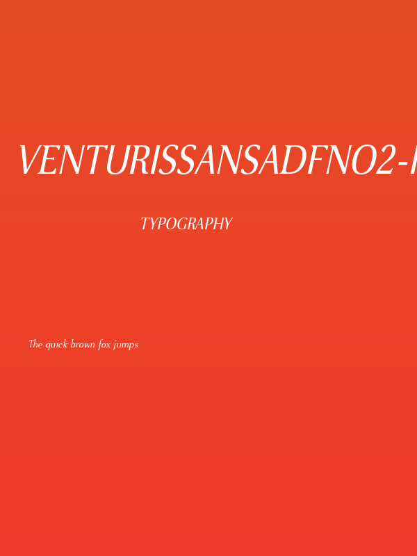 VenturisSansADFNo2-Italic Poster