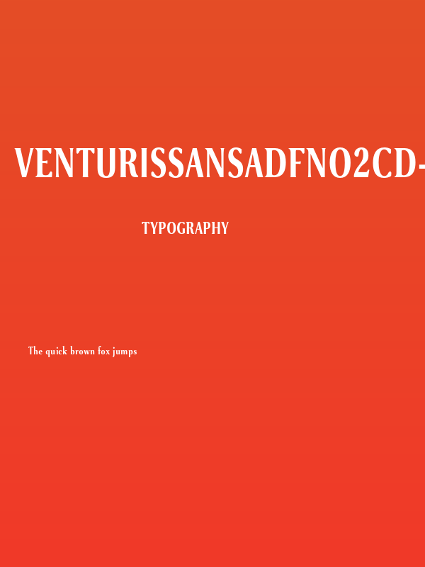 VenturisSansADFNo2Cd-Bold Poster