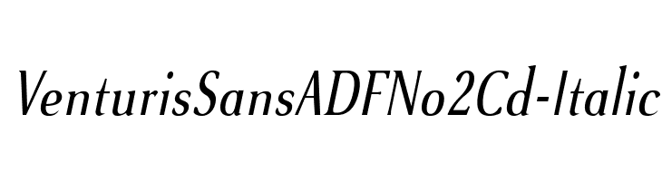 VenturisSansADFNo2Cd-Italic  font caratteri gratis