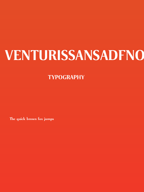 VenturisSansADFNo2Ex-Bold Poster