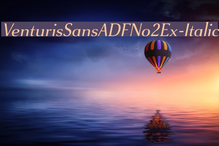 VenturisSansADFNo2Ex-Italic Font examples