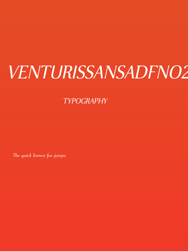VenturisSansADFNo2Ex-Italic Poster