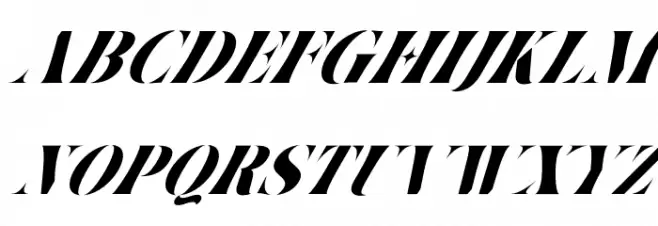 Ventus Italic Caratteri MINUSCOLO