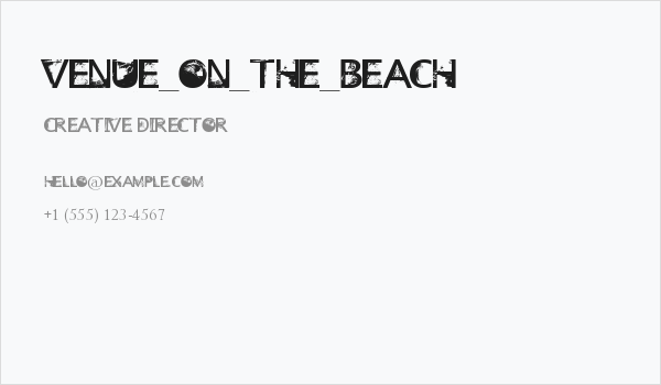 Venue_on_the_Beach Business Card