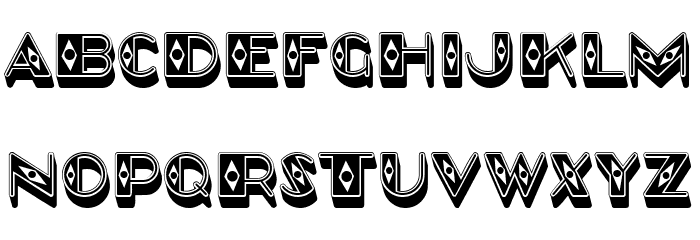 Venus 3D Regular Font OTHER CHARS