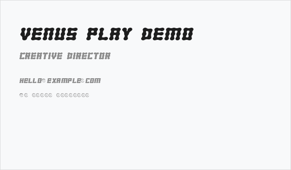Venus Play Demo Business Card