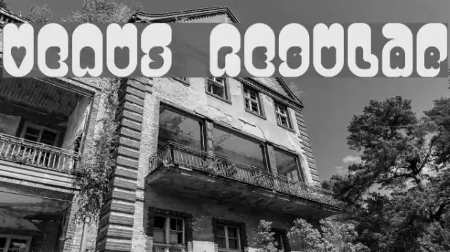 Venus Regular Font examples