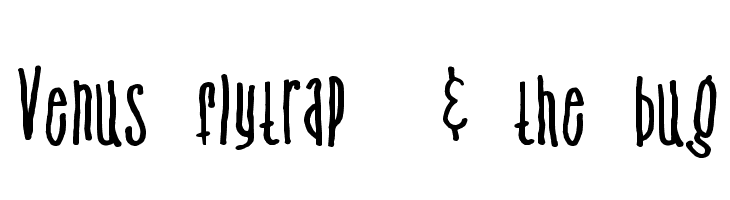 Venus flytrap & the bug Font