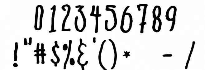 Venus flytrap  & the bug Font OTHER CHARS