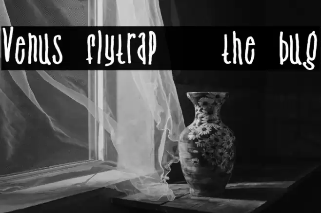 Venus flytrap   the bug Font examples
