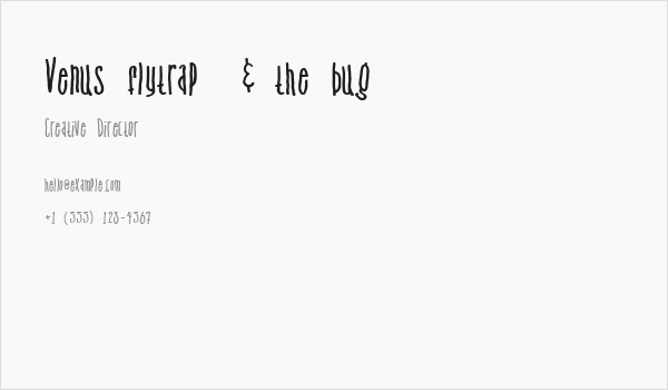 Venus flytrap  & the bug Business Card