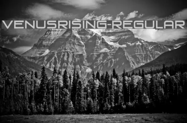 VenusRising-Regular Font examples