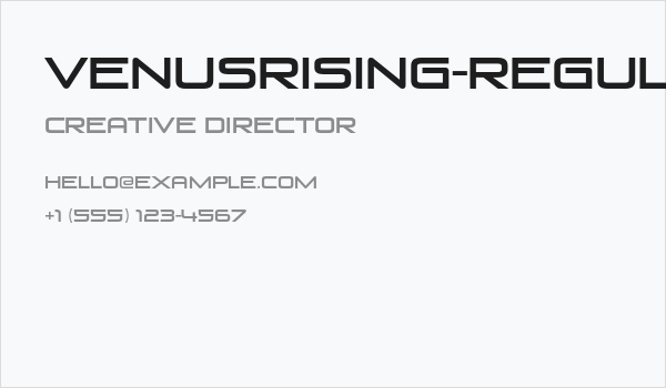 VenusRising-Regular Business Card
