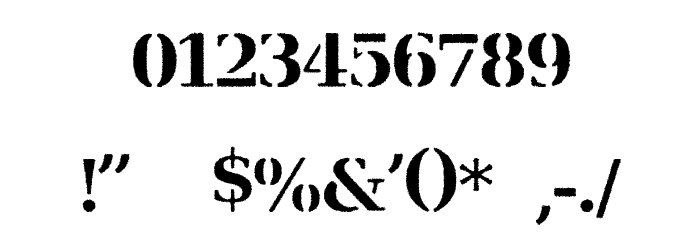 Ver Army Font OTHER CHARS