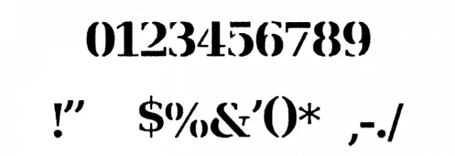 Ver Army Font OTHER CHARS