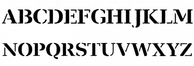 Ver Army フォント 大文字