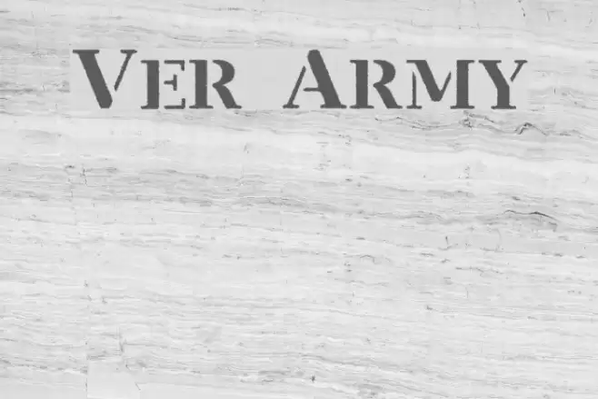 Ver Army Font examples