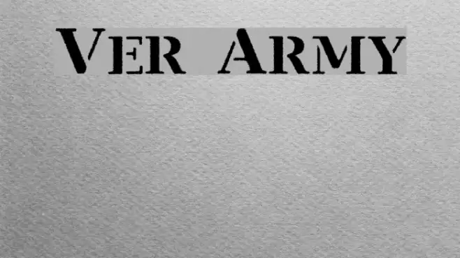 Ver Army Font examples