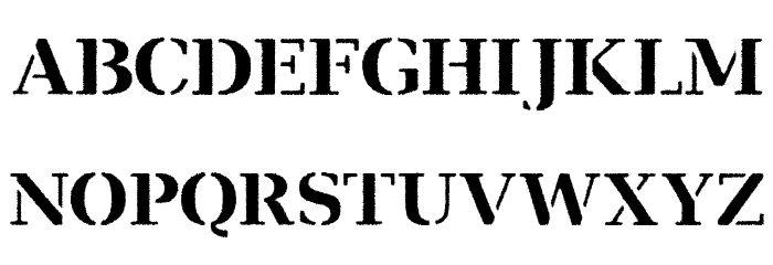 Ver Army Font LOWERCASE