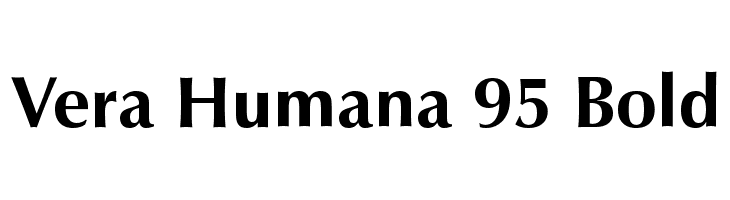 Vera Humana 95 Bold  Free Fonts Download