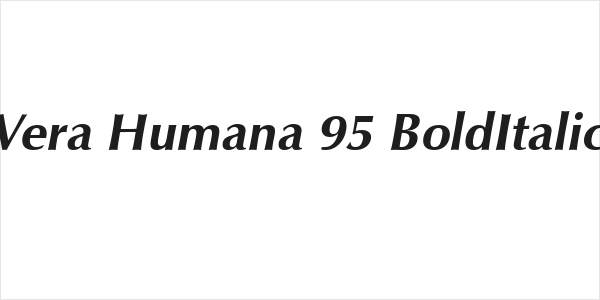 Vera Humana 95 BoldItalic Logo