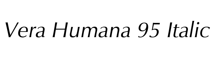 Vera Humana 95 Italic Font