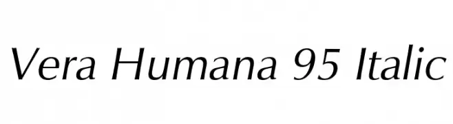 Vera Humana 95 Italic  baixar fontes gratis
