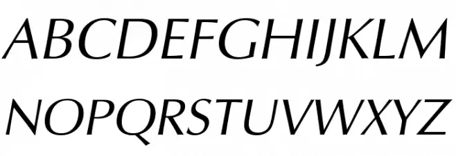 Vera Humana 95 Italic फ़ॉन्ट अपरकेस