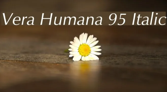 Vera Humana 95 Italic Example 3