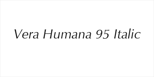 Vera Humana 95 Italic Logo