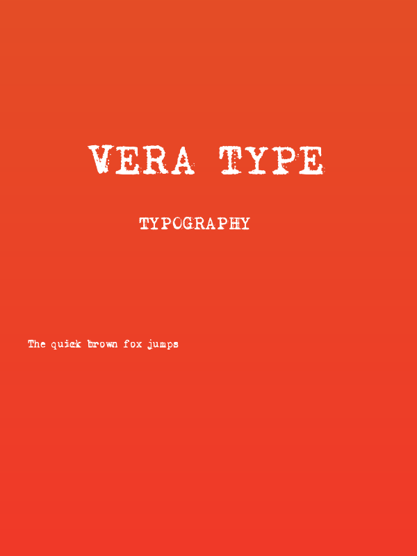 Vera Type Poster