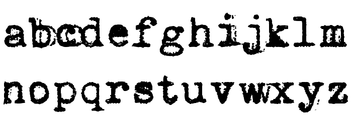 Vera Type Font LOWERCASE