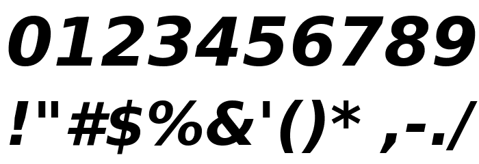 Verajja Bold Italic Font OTHER CHARS