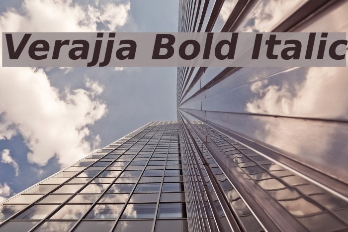 Verajja Bold Italic Font examples