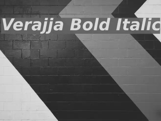 Verajja Bold Italic examples