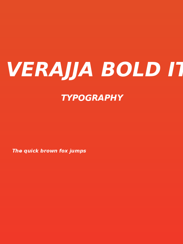 Verajja Bold Italic Poster