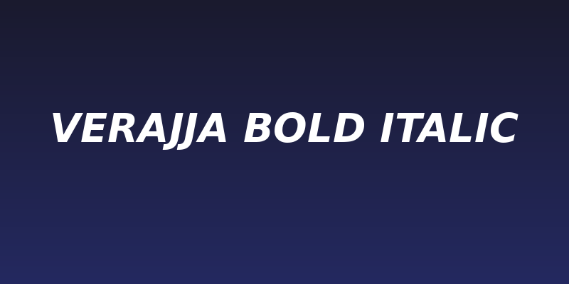 Verajja Bold Italic Social Header
