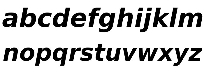 Verajja Bold Italic Font LOWERCASE