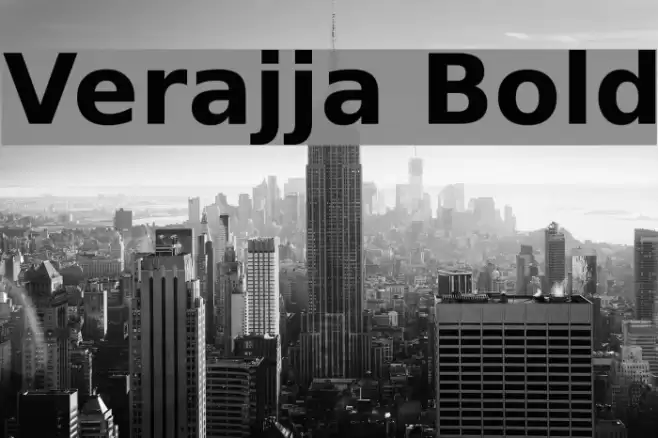 Verajja Bold Font examples