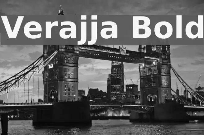 Verajja Bold Font examples