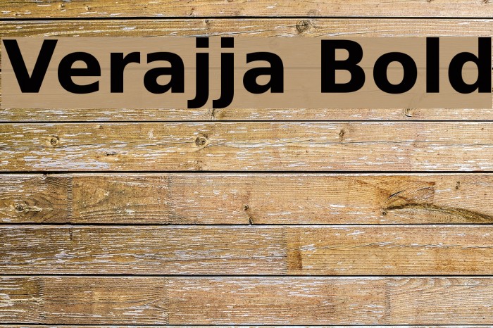 Verajja Bold Font examples