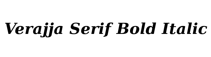 Verajja Serif Bold Italic Font