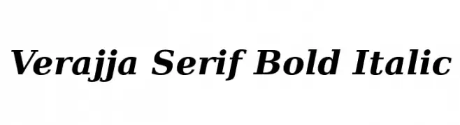 Verajja Serif Bold Italic  नि: शुल्क फ़ॉन्ट्स डाउनलोड