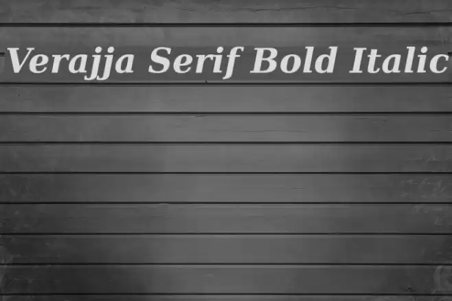 Verajja Serif Bold Italic Font examples