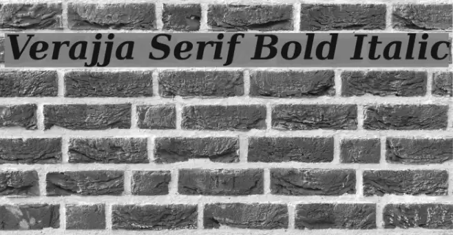 Verajja Serif Bold Italic Font examples