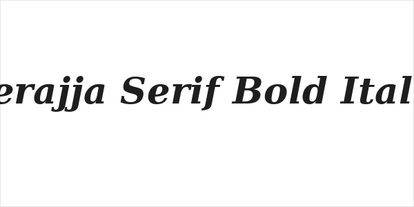 Verajja Serif Bold Italic Logo